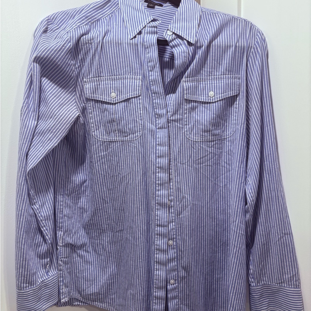 Ann Taylor Blue Button Down Shirt